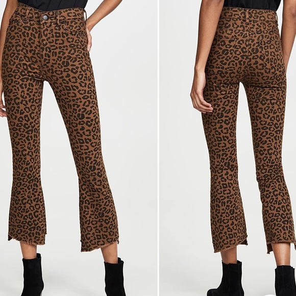 DL1961 Bridget Crop High Rise Leopard Jeans​